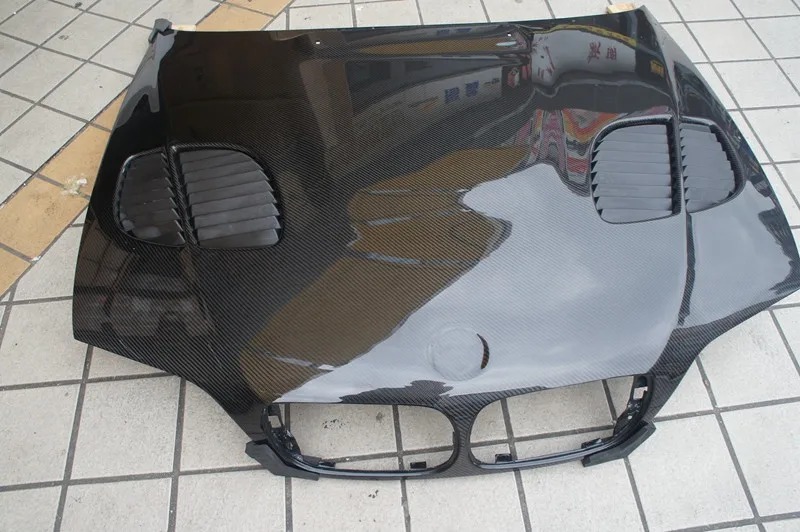 New Carbon Fiber Front Hood with Honeycomb Design for 3 Series E46 (Black) Four-Door Models